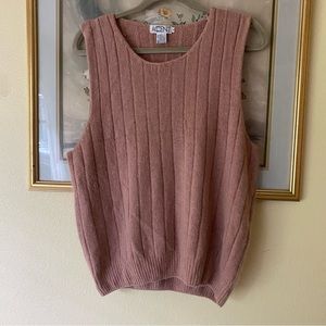 Vintage Pink silk and angora Sweater Vest